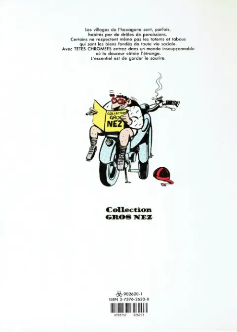 Verso de l'album Têtes chromées