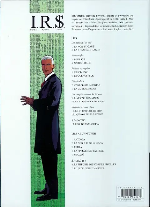 Verso de l'album I.R.$. Tome 10 La loge des assassins