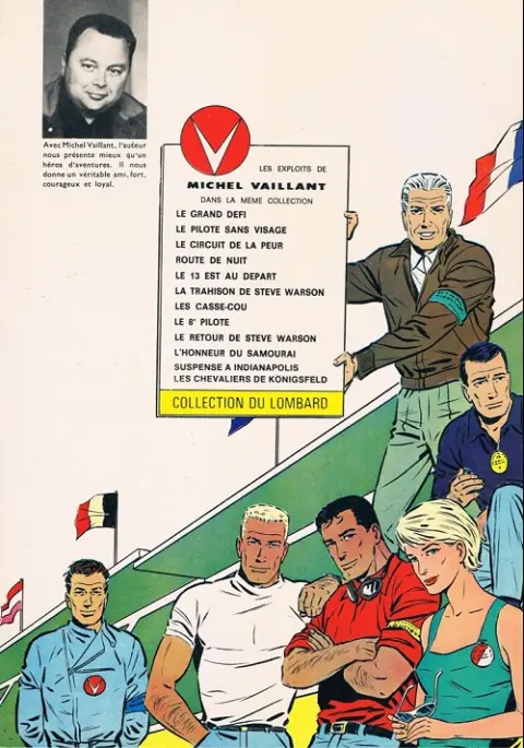 Verso de l'album Michel Vaillant Tome 3 Le circuit de la peur