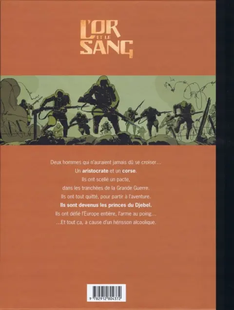Verso de l'album L'Or et le sang Tome 1 L'appel du large