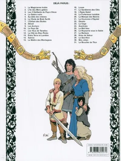 Verso de l'album Thorgal Tome 5 Au-delà des ombres