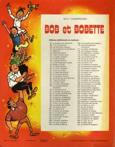 Verso de l'album Bob et Bobette Tome 149 Le lapin agile