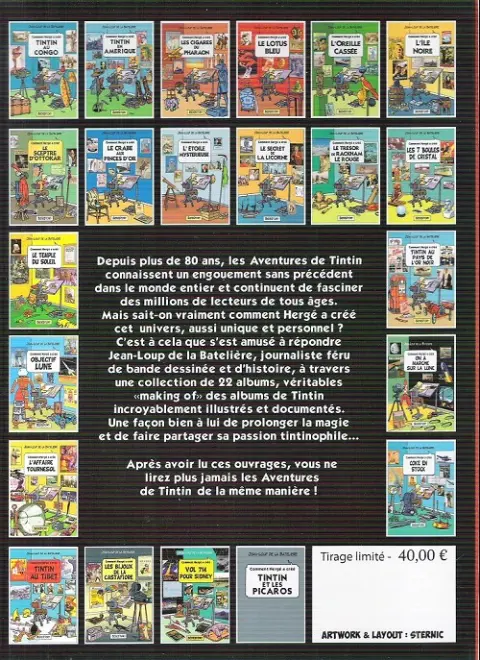 Verso de l'album Comment Hergé a créé... Tome 21 Vol 714 pour Sydney