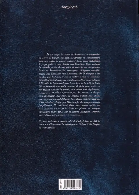 Verso de l'album Le Donjon de Naheulbeuk Tome 20 Sixième saison, partie 2