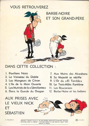 Verso de l'album Le Vieux Nick et Barbe-Noire Tome 13 Les mésaventures de Barbe-Noire