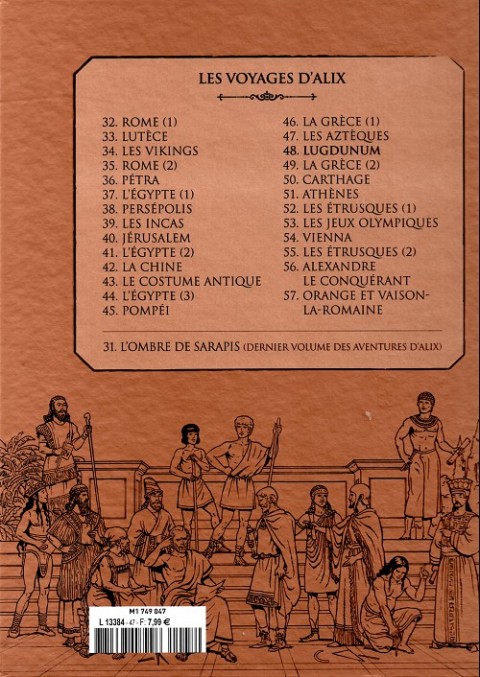 Verso de l'album Alix La collection Tome 48 Les voyages d'Alix - Lugdunum