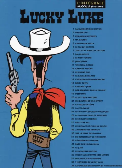 Verso de l'album Lucky Luke Tome 40 La corde du pendu et autres histoires