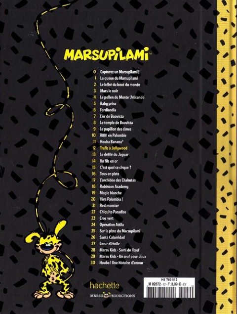 Verso de l'album Marsupilami Tome 12 Trafic à Jollywood