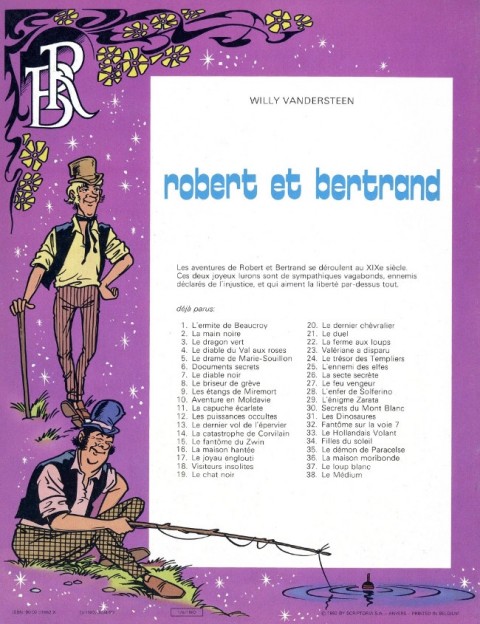 Verso de l'album Robert et Bertrand Tome 38 Le médium