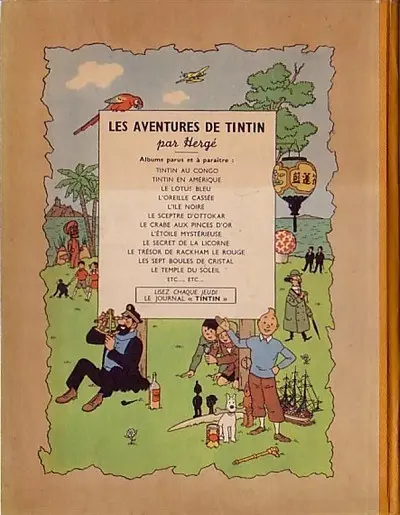 Verso de l'album Tintin Tome 14 Le temple du soleil