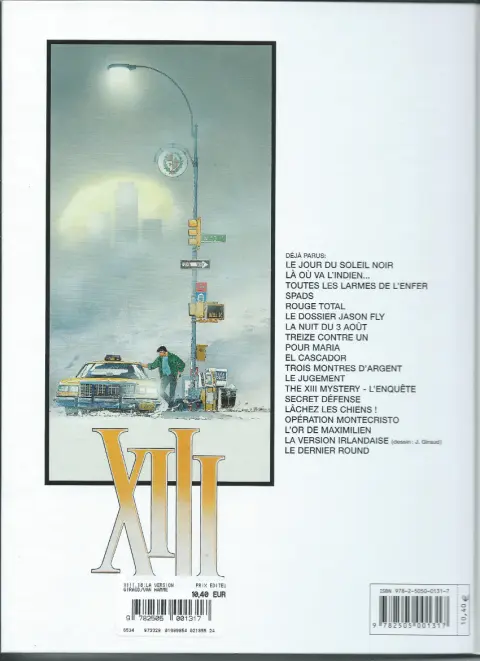 Verso de l'album XIII Tome 18 La version Irlandaise