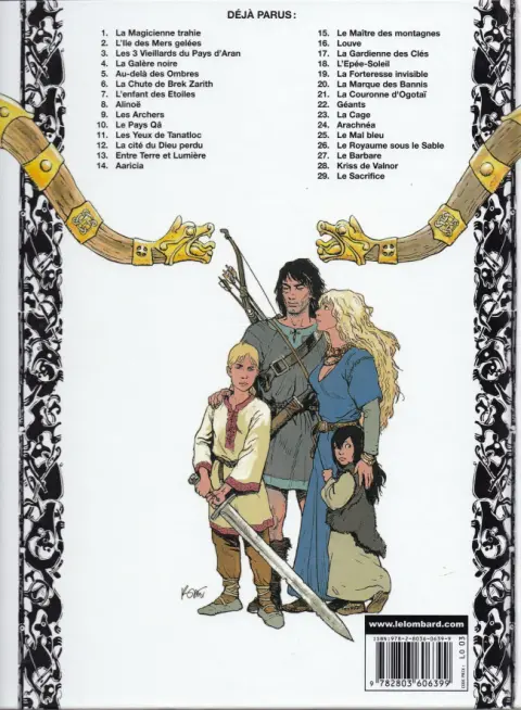 Verso de l'album Thorgal Tome 12 La Cité du Dieu Perdu