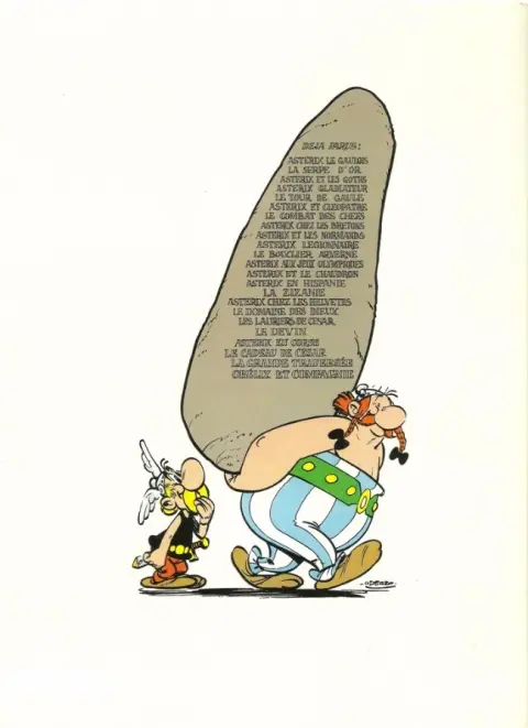 Verso de l'album Astérix Tome 12 Astérix aux jeux Olympiques