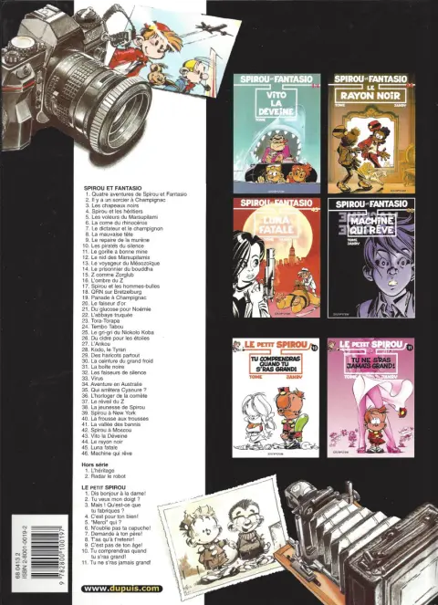 Verso de l'album Spirou et Fantasio Tome 17 Spirou et les hommes-bulles