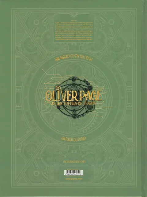 Verso de l'album Oliver Page & les tueurs de temps Tome 2