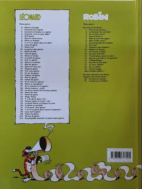Verso de l'album Léonard Tome 2 Léonard est toujours un génie
