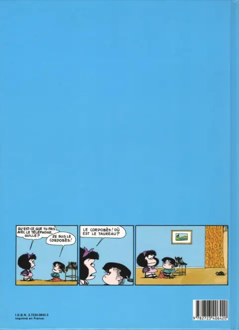 Verso de l'album Mafalda Tome 10 Le club de Mafalda