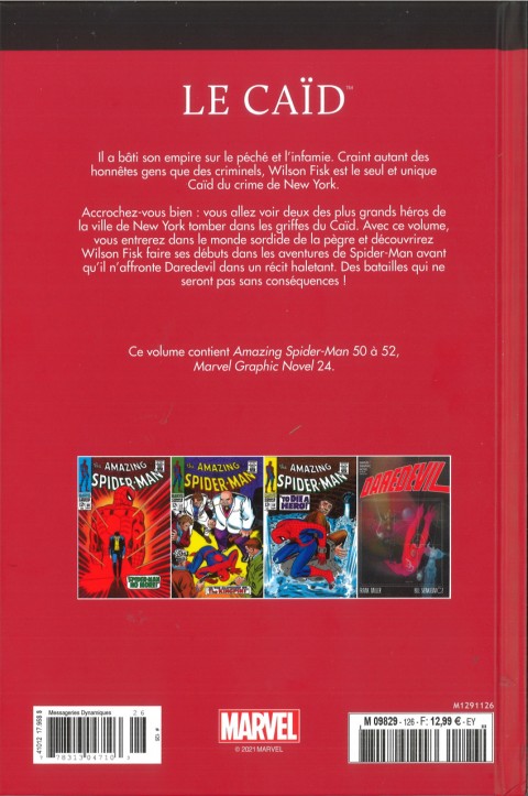 Verso de l'album Le meilleur des Super-Héros Marvel Tome 126 Le Caïd
