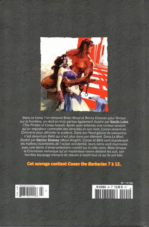Verso de l'album The Savage Sword of Conan - La Collection Tome 94 La Mort