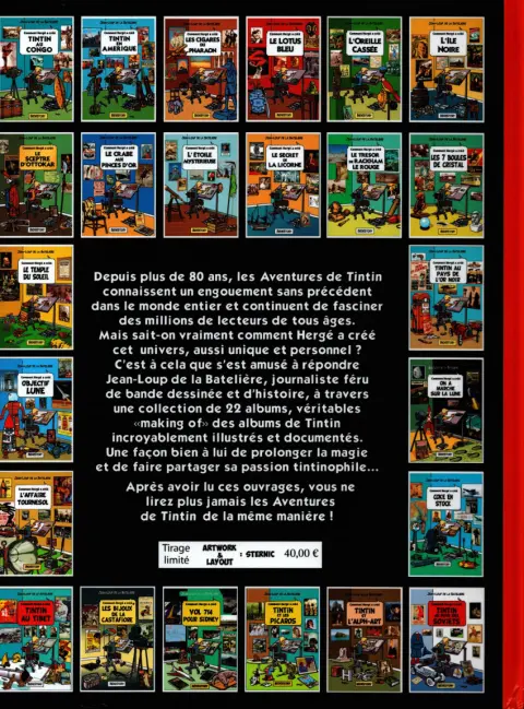 Verso de l'album Comment Hergé a créé... Tintin au pays des soviets