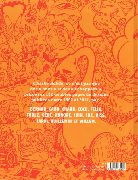 Verso de l'album Charlie Hebdo - Grand format - 1992-2017