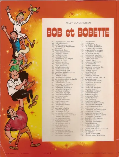 Verso de l'album Bob et Bobette Tome 148 Le loup qui rit