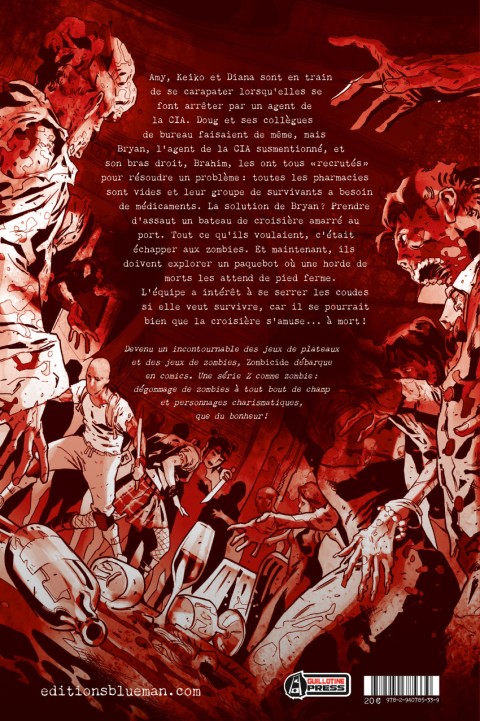 Verso de l'album Zombicide 2 Les Dents de la mort