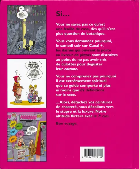 Verso de l'album de A à Z Le petit guide humoristique du sexe