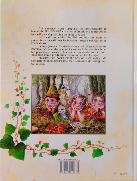 Verso de l'album Faerie The Art Of Jim Colorex