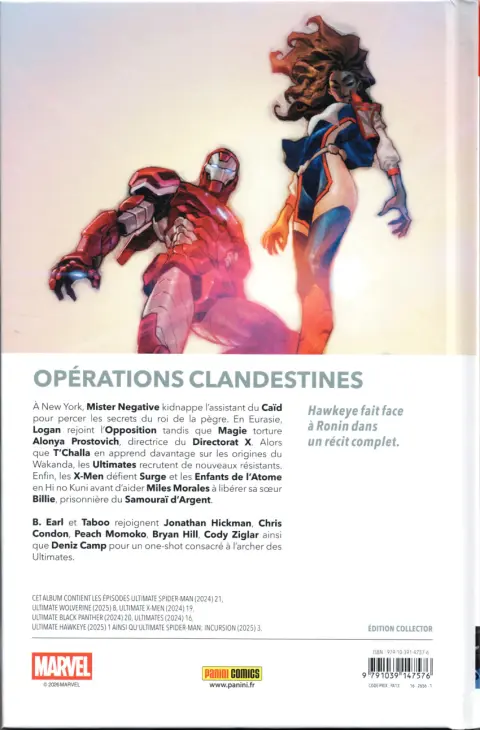Verso de l'album Ultimate Universe 13