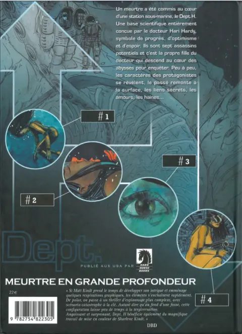 Verso de l'album Dept. H - Meurtres en grande profondeur #3/4