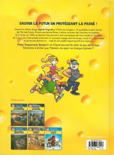 Verso de l'album Geronimo Stilton Tome 6 On a sauvé les Jeux Olympiques !