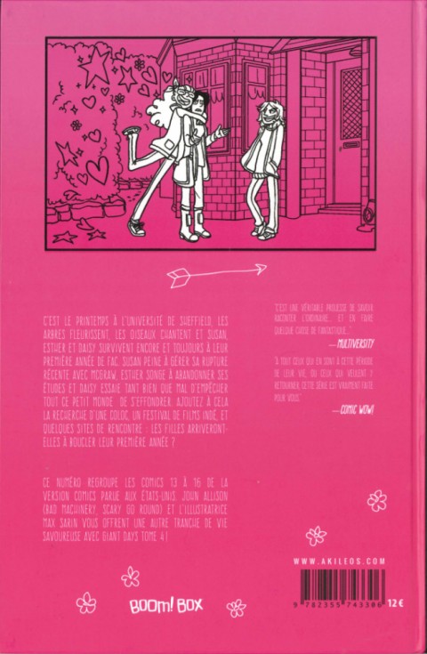 Verso de l'album Giant Days Tome 4