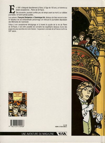 Verso de l'album Mémoires d'un aventurier Tome 1 Pierre de Saint-Fiacre