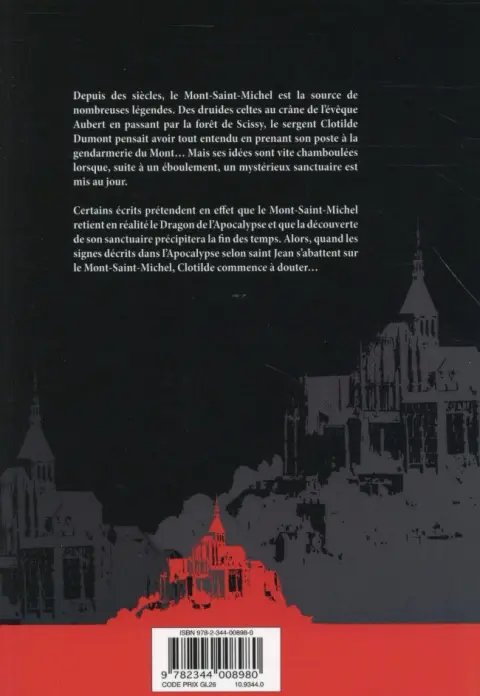 Verso de l'album Mont tombe - La dernière légende du Mont Saint-Michel