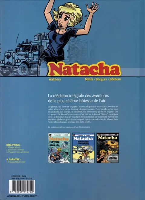 Verso de l'album Natacha Intégrale 3 Voyages à travers le temps