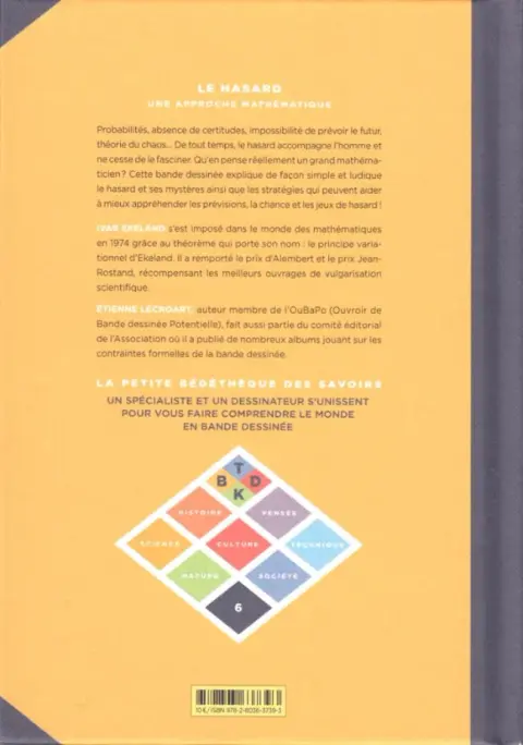 Verso de l'album La Petite Bédéthèque des Savoirs Tome 6 Le hasard - Une approche mathématique