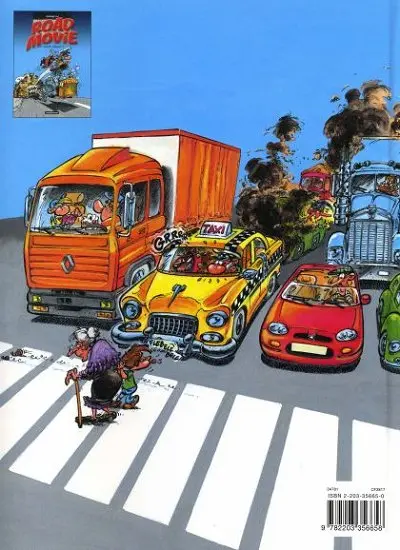 Verso de l'album Road movie Tome 1 Chaud devant !