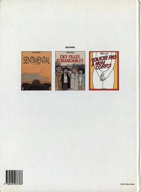 Verso de l'album Sentimental Tome 3 Touche pas à mon corps
