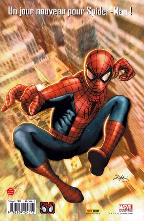 Verso de l'album Spider-Man - Un jour nouveau Tome 1 Un jour nouveau