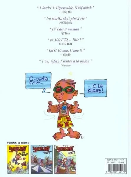 Verso de l'album Yoman Tome 4 Yoman cause le SMS