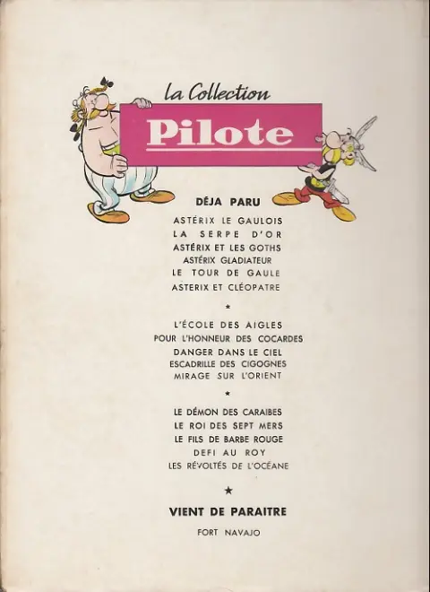 Verso de l'album Astérix Tome 4 Astérix gladiateur