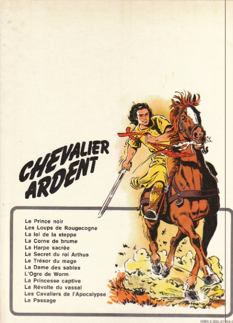 Verso de l'album Chevalier Ardent Tome 4 La corne de brume