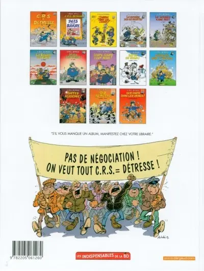 Verso de l'album CRS = Détresse Tome 10 Dégelée sur l'herbe