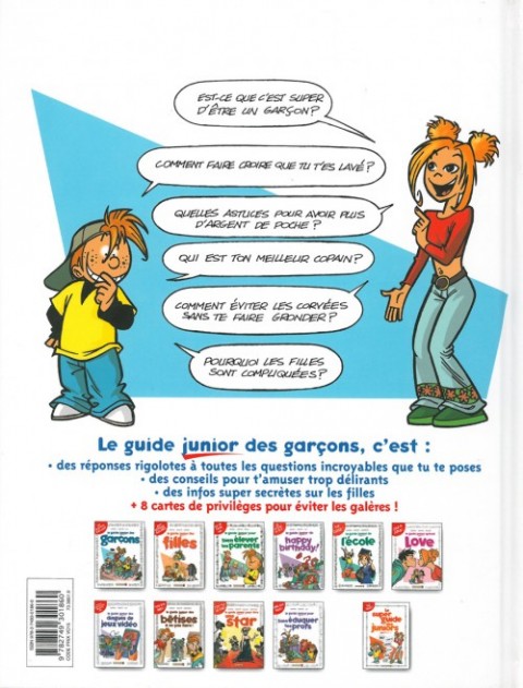 Verso de l'album Les guides junior Tome 1 Le guide junior des garçons