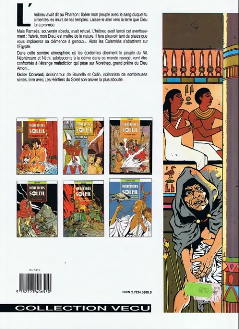 Verso de l'album Les Héritiers du soleil Tome 1 Le masque de mort