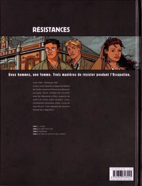 Verso de l'album Résistances Tome 2 Le vent mauvais