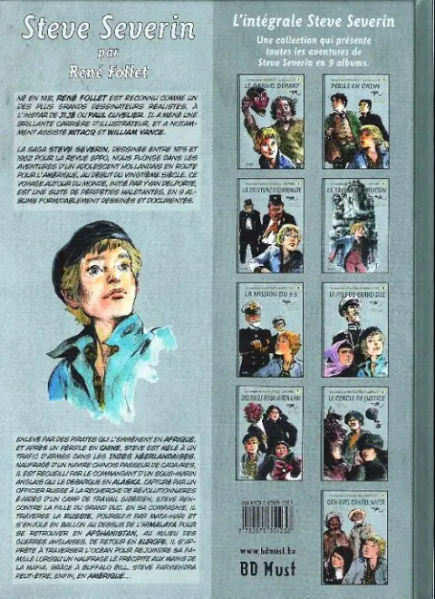Verso de l'album Les aventures de Steve Severin Tome 1 Le grand départ