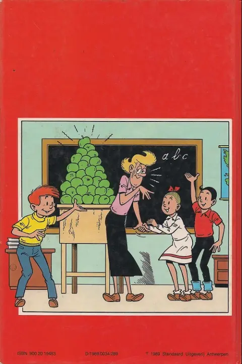 Verso de l'album Bob et Bobette Journal de classe 89-90