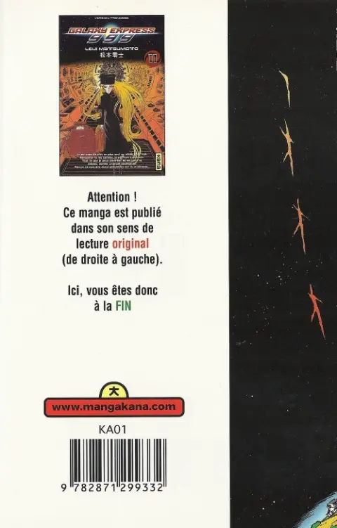 Verso de l'album Galaxy express 999 11